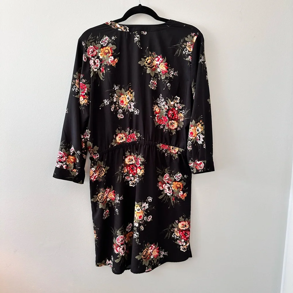 LOFT Outlet | Black Floral Dress - Picture 2 of 6
